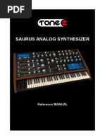 Saurus Analog Synthesizer: Reference MANUAL