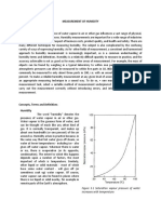 Measurement of Humidity: Figure 3.1 Saturation Vapour Pressure of Water Increases With Temperature