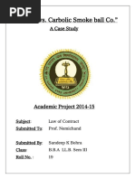 Carlill vs. Carbolic Smoke Ball Co.": " A Case Study