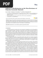 Influence of Biodestructors On The Wear Resistance of Polyester Geotextile Materials