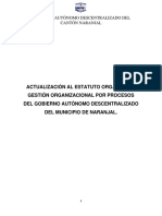 Estatuto Orgánico de Gestión Organizacional Por Procesos