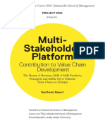 Multi-Stakeholder Platform: Contribution To Value Chain Development