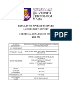 Faculty of Applied Sciences Laboratory Report Chemical Analysis of Food FST 556