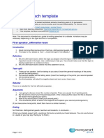 Debate Speech Template: First Speaker, Affirmative Team