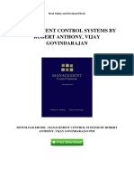 Management Control Systems by Robert Anthony Vijay Govindarajan PDF