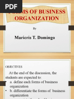 Chapter 4 - Forms of Business Organization