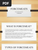 Forcemeats: Food Production V Semester