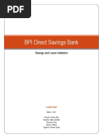 BPI Direct Savings Bank A Case Study