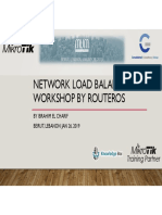 Network Load Balancing Workshop by Routeros: by Ibrahim El Charif Beirut, Lebanon Jan 26, 2019