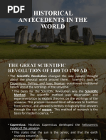 Historical Antecedents in The World