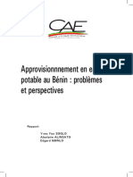 Approvisionnnement en Eau Potable Au Benin Problemes Et Perspectives