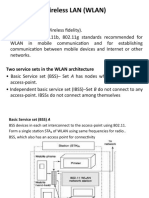 Wireless LAN (WLAN) : Two Service Sets in The WLAN Architecture