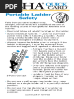 OSHA Quick Card - Portable Ladder Safety