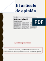 El Articulo de Opinion Diapositiv