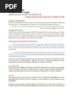 Disqualification of Director