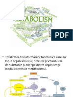 Metabolismul Caractere Generale 