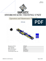 Hydrostatic Testing Unit: Operation and Maintenance Manual