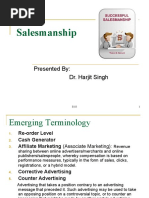 Salesmanship: Presented By: Dr. Harjit Singh