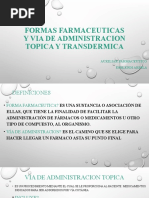 Formas Farmaceuticas y Via de Administracion Topica y