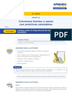 Crecemos Fuertes y Sanos Con Prácticas Saludables: Leemos Sobre La Importancia de Una Alimentación Saludable