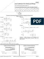 Representative Resistance Coefficient K For Valves and Fittings