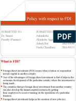 Government Policy With Respect To FDI