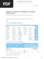 How To Create An Employee in Oracle Fusion R13