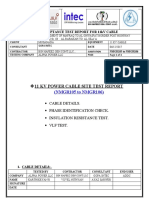 11 KV Power Cable Site Test Report: (NMGR105 To NMGR106)