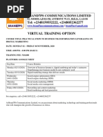 Training Timetable For 100% Practical Intensive Digital Marketing (Oct, 2020 Revised)