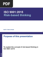 Risk-Based Thinking: ISO/TC 176/SC 2/N1283