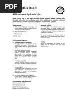 Shell Tellus Oils C: Mild Anti-Wear Hydraulic Oils