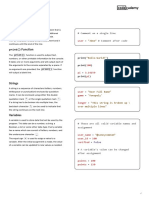 Learn Python 3 - Syntax Cheatsheet - Codecademy PDF