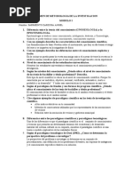 Examen Modulo I de Metodologia de La Investigacion