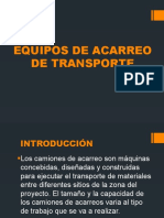 Equipos de Acarreo de Transporte 2019