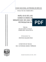 Análisis de Las Condiciones de Seguridad de Una Planta Petroquímica