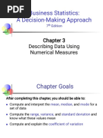 Business Statistics: A Decision-Making Approach: Describing Data Using Numerical Measures