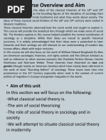 1 - Introduction To Classical Social Theory