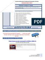 Present Perfect Tense: English Work' Sheet