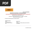 Registro Nacional de Proveedores: Constancia de Inscripción para Ser Participante, Postor Y Contratista