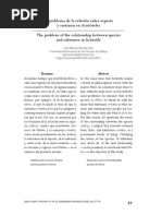 El Problema de La Relación Entre Especie y Sustancia en Aristóteles