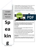 Speaking Test 2020 Form 4 Cefr