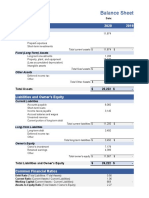 (Company Name) : Balance Sheet