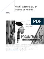 Cómo Convertir La Tarjeta SD en Memoria Interna de Android