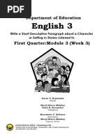 English 3: First Quarter:Module 3 (Week 3)