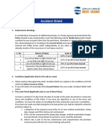 Accident Shield: Policy Extends To Pay Compensation As Per The Following Scale For Bodily Injury And/or Death