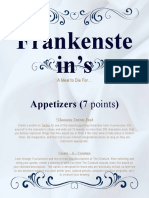 Frankenstein Learning Menu