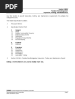 Section Cover Page: Section 10529 Portable Fire Extinguisher 2005-02-08 Inspection, Testing, and Maintenance