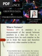 Variance: Grouped Data & Ungrouped Data