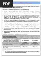 Guidelines For Internal Marks and Assignments-2020-1