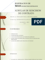 Clausulas de Rescisión de Contrato